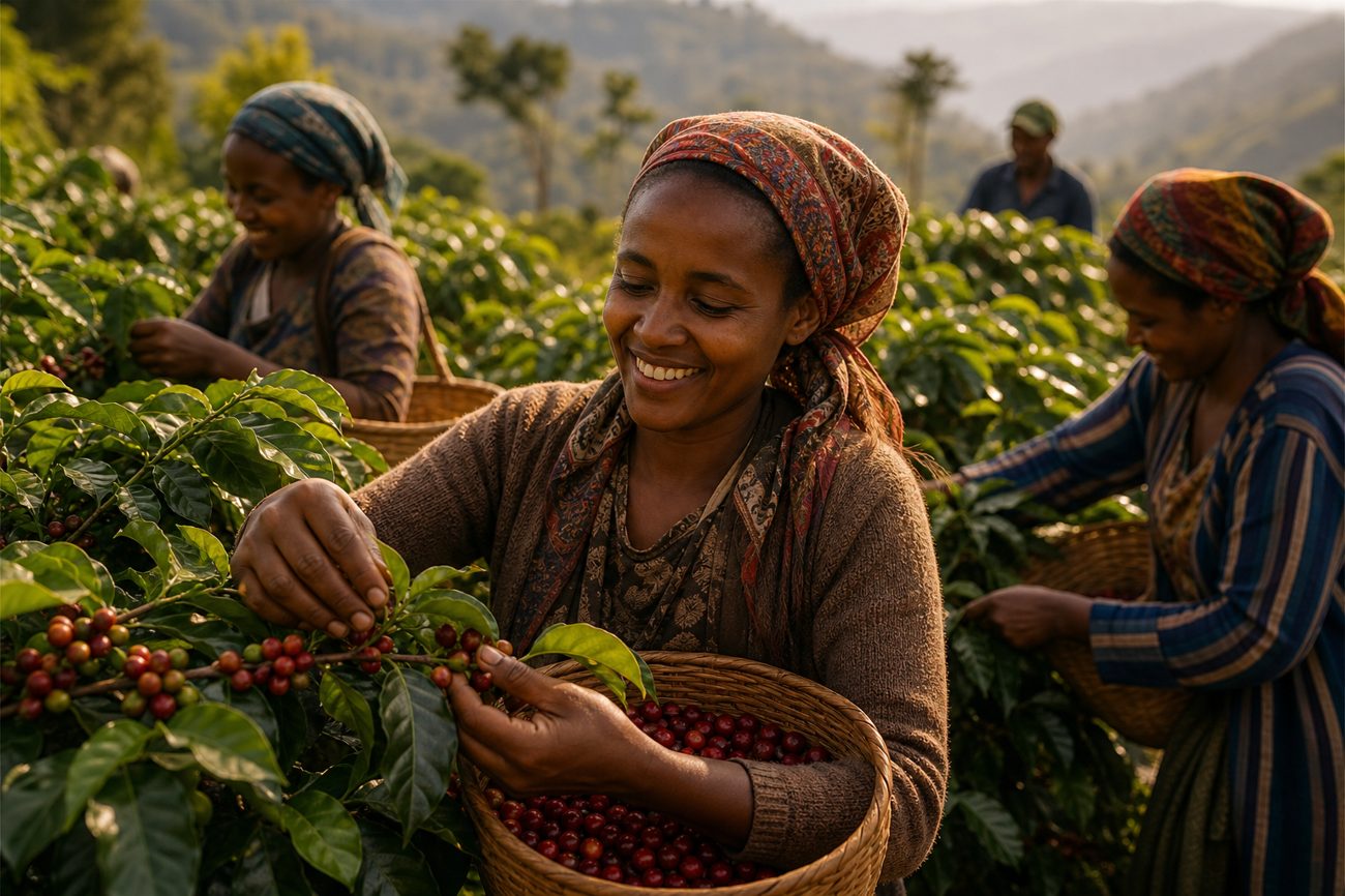Oromia coffee farmers in the highlands